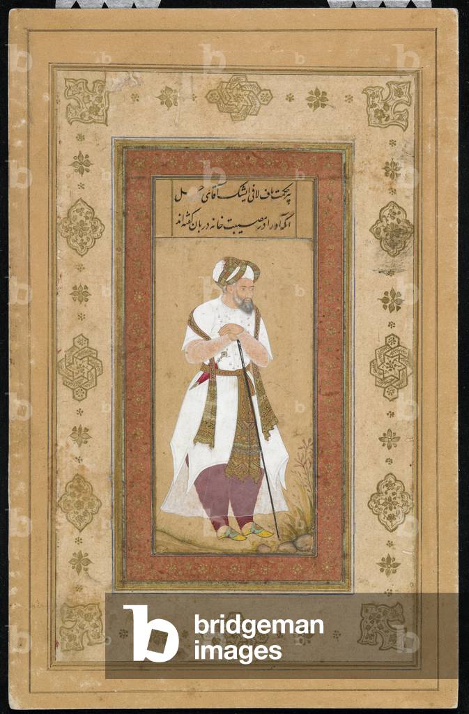 "Ein gereifter Courtier aus dem Salim Album" 1603 von Mughal School