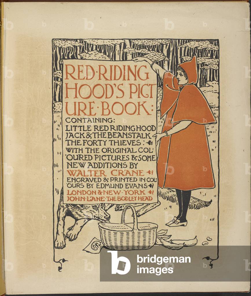 Illustrazione per 'Cappuccetto Rosso'.