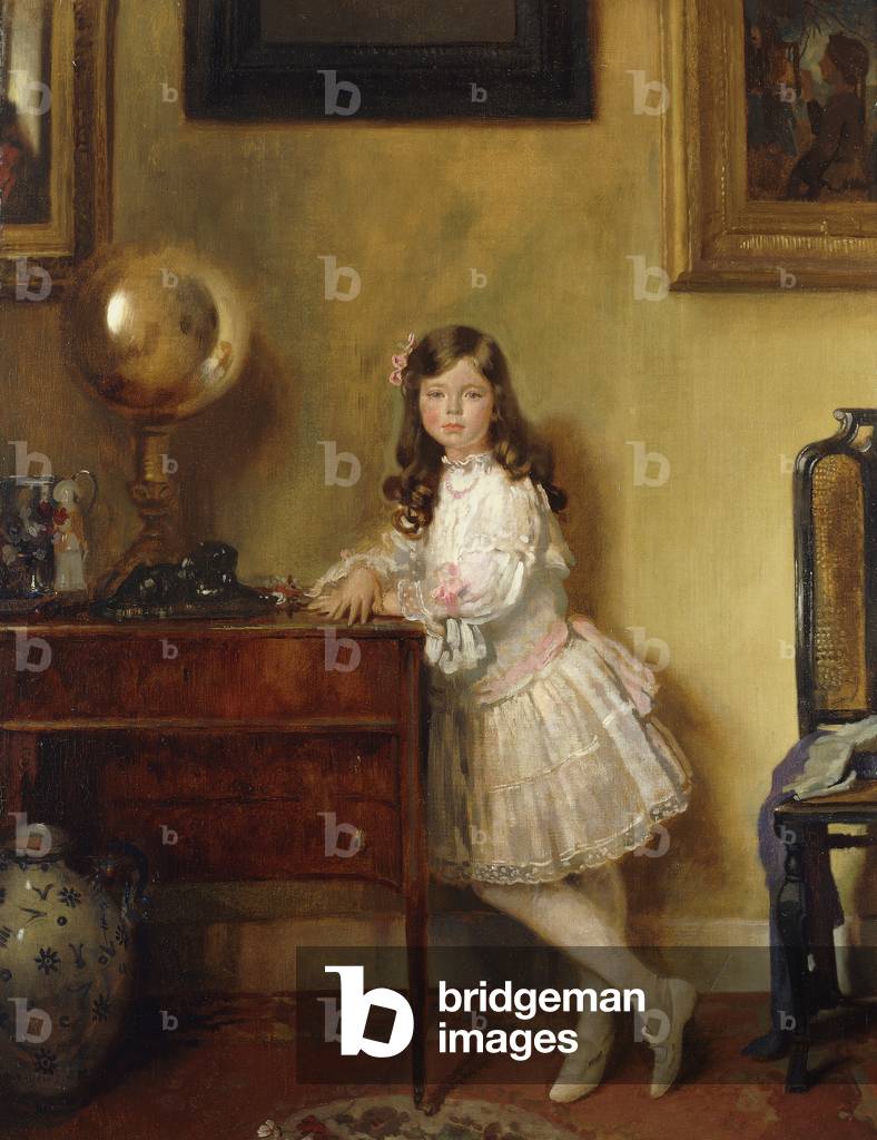 Miss annie harmsworth in un interni, 1907 (olio su tela)