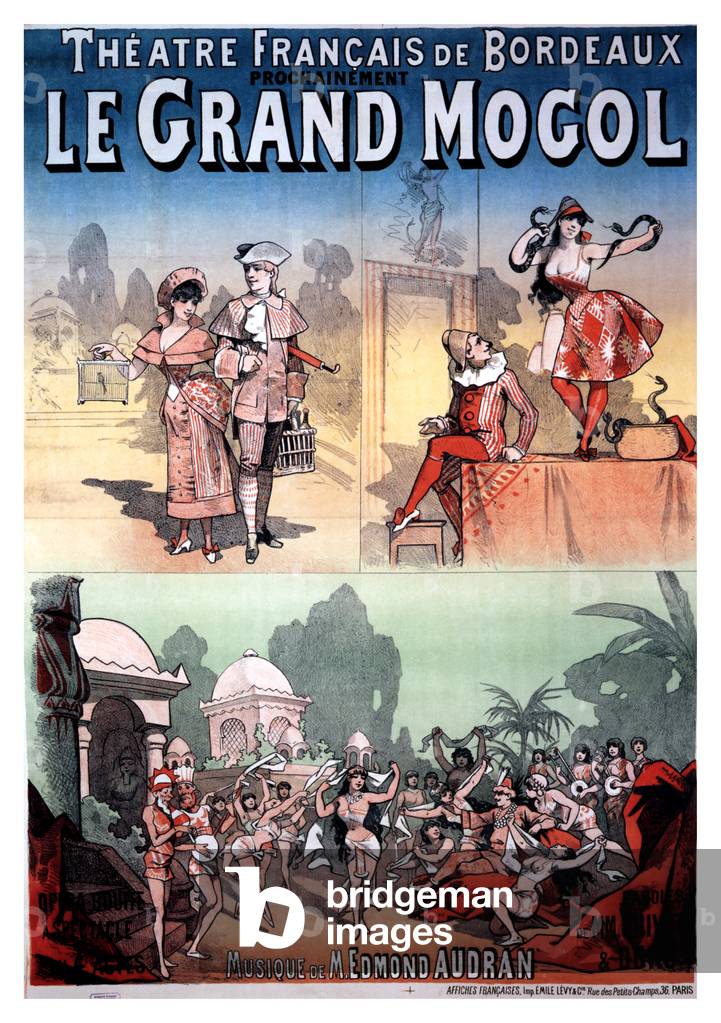 Immagine di Stampa "Manifesto per la mostra Le Grand Mogol di Edmond Audran a Bordeaux" 1890
