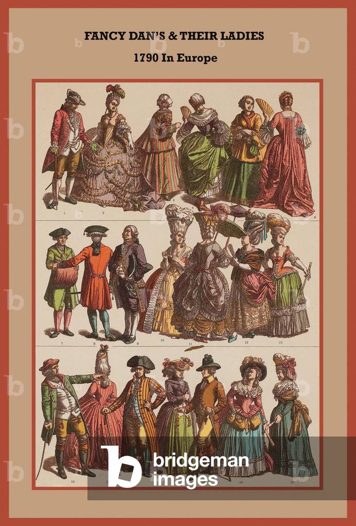 Fancy Dans - leurs dames 1790 en Europe