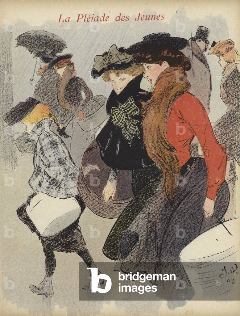 Image de Estampe représentant La Pléiade des Jeunes (lithographie couleur) par French School