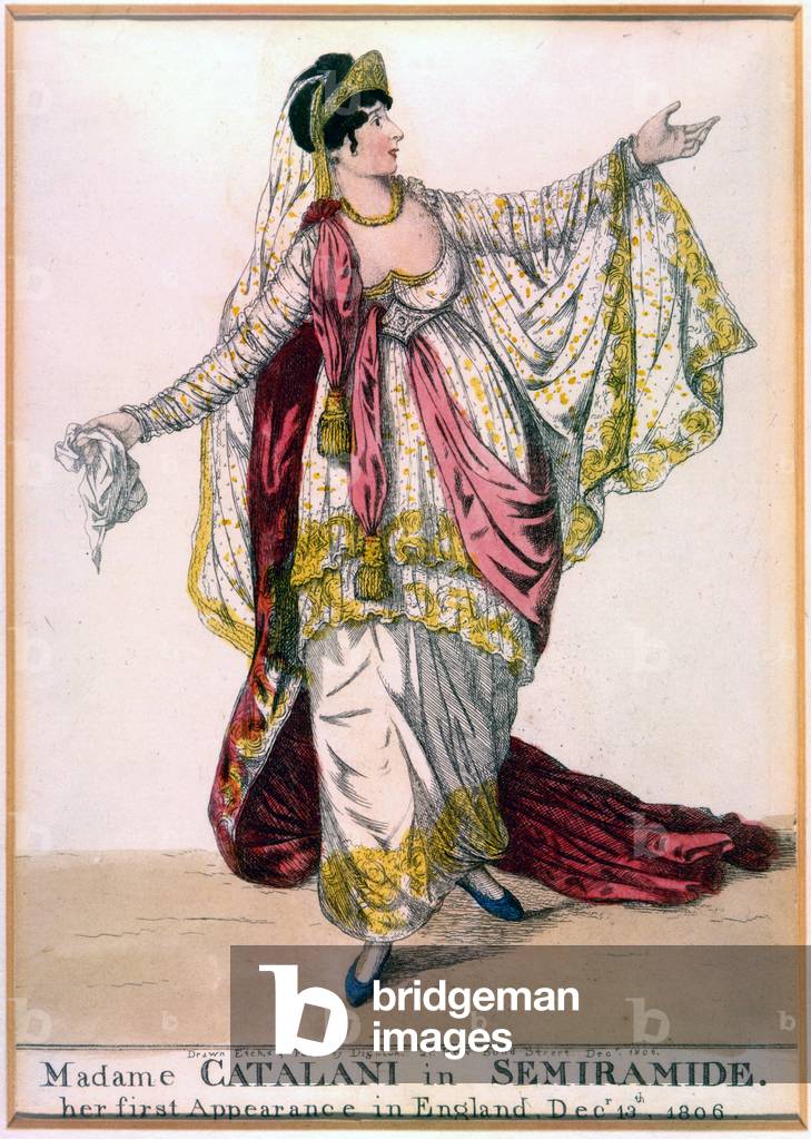 "Angelica Catalani als Semiramis/Semiramide von Portagallo" 1806