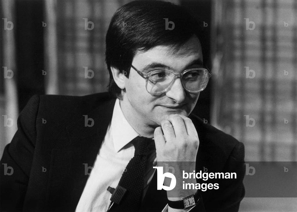 Image of Photography depicting Jacques Attali by Louis Monier, b/w