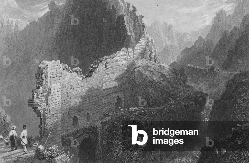 Ruined Walls of Antioch, the Ancient Anathoth (engraving)
