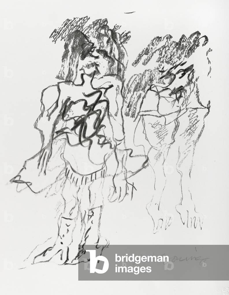 Two Figures, 1973 (offset litho)