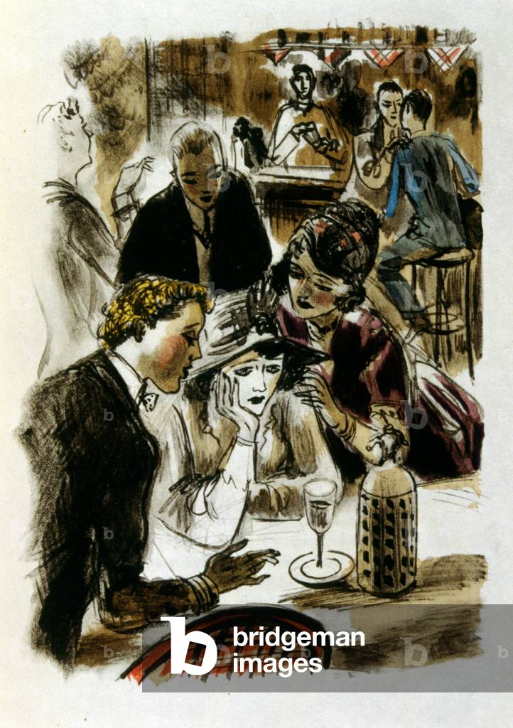 Illustration von Alphonse Mucha für das Buch 'Clio' (1900)