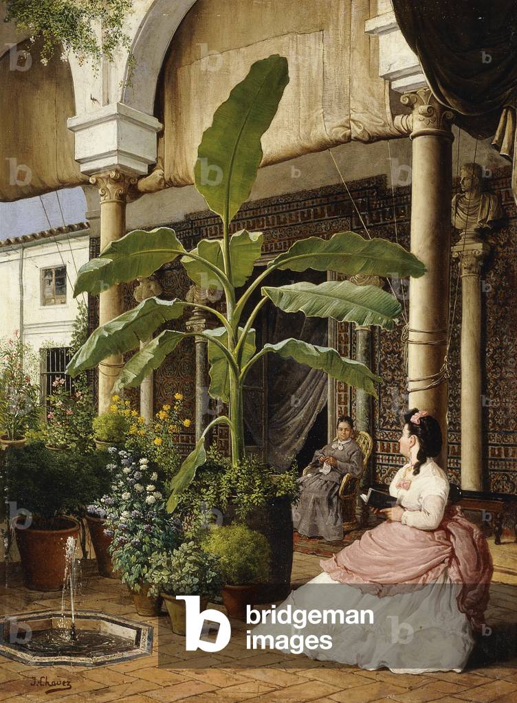 Immagine di Dipinto "In attesa della chiamata (olio su tela)" di Jose de Chavez