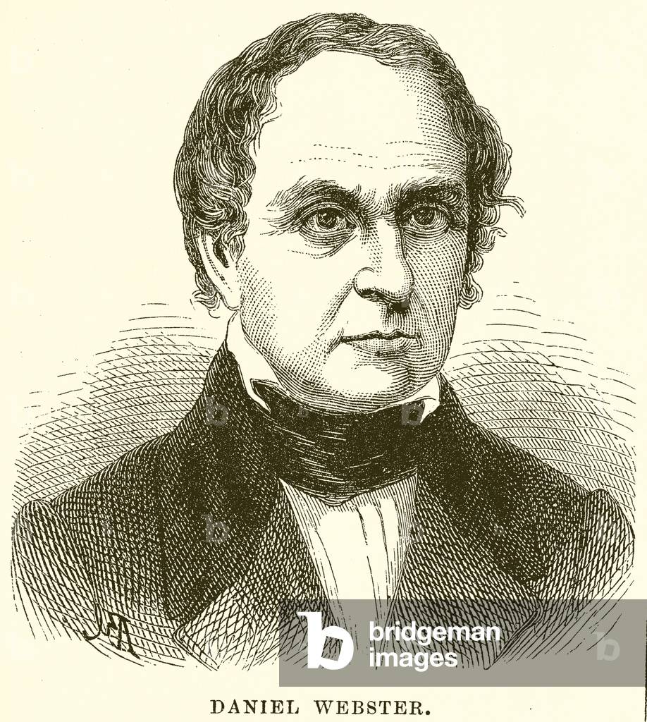 Daniel Webster (gravure) par English School, b/w