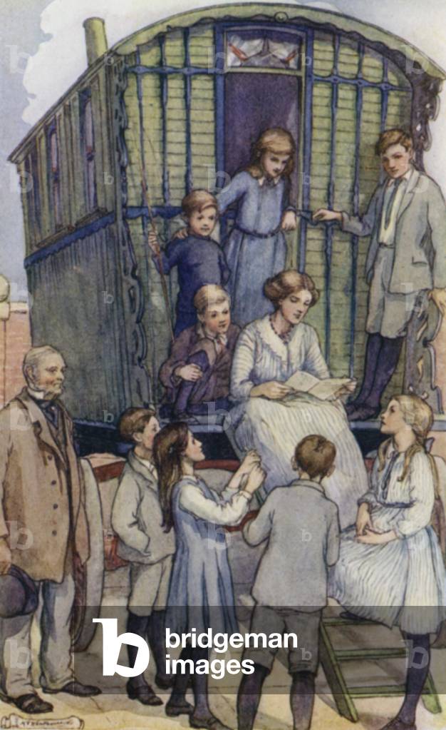 scène à partir de l'Slowcoach par Mary V. Wheelhouse