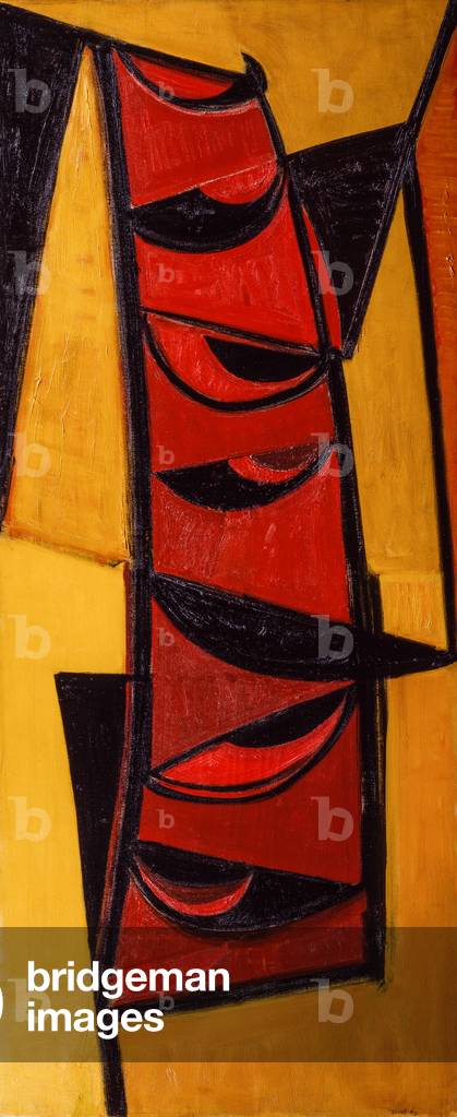 Alto Rosso e Giallo, 1954 (olio su tela)