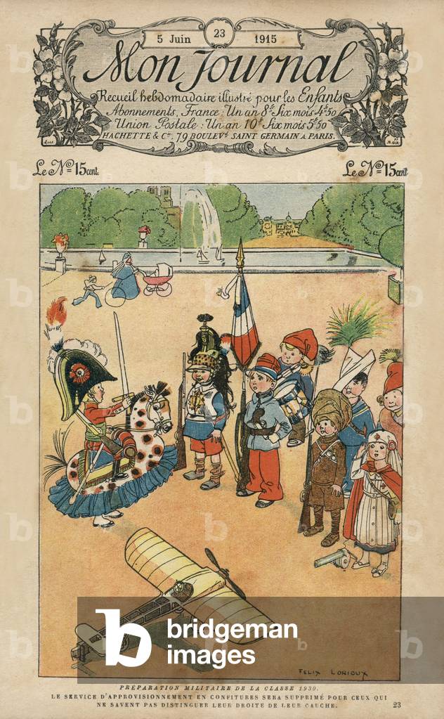 Première page de « Mon journal », 1915 (couleur litho)