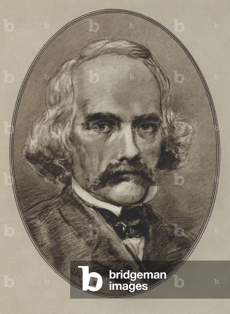 Image de Estampe représentant Nathaniel Aubthorne (litho) par Gordon Ross, b/w