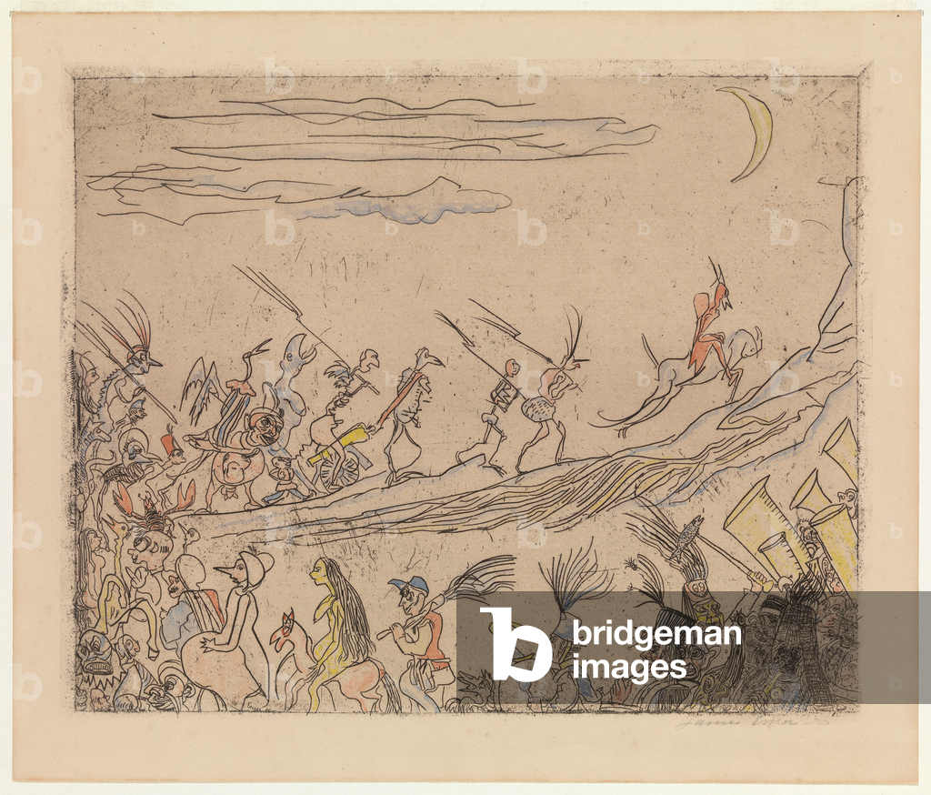 Il corteo infernale, 1887 circa (acquaforte)