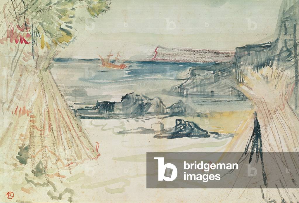 Bild von Zeichnung "Paul und Virginie" 1896 von Henri de Toulouse-Lautrec