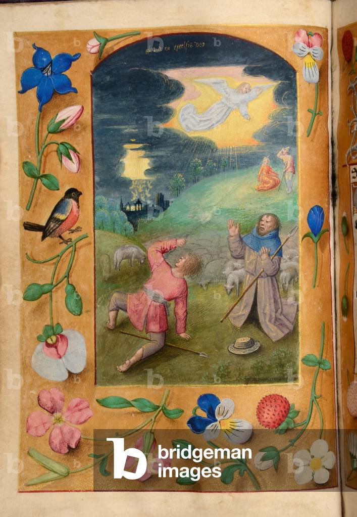 "Frau 60 fol.17v Verkündigung an die Hirten", c.1480-90 von Flemish School