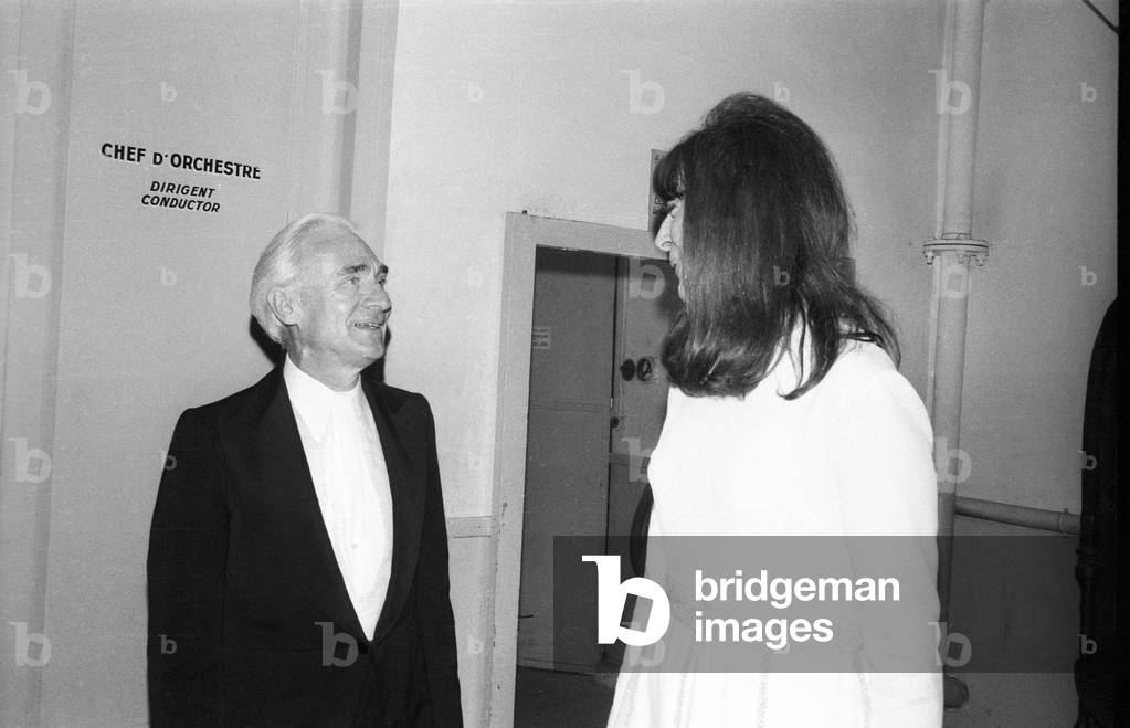 Image of Pianist Sylvia Kersenbaum and Conductor Jean Martinon A The Salle