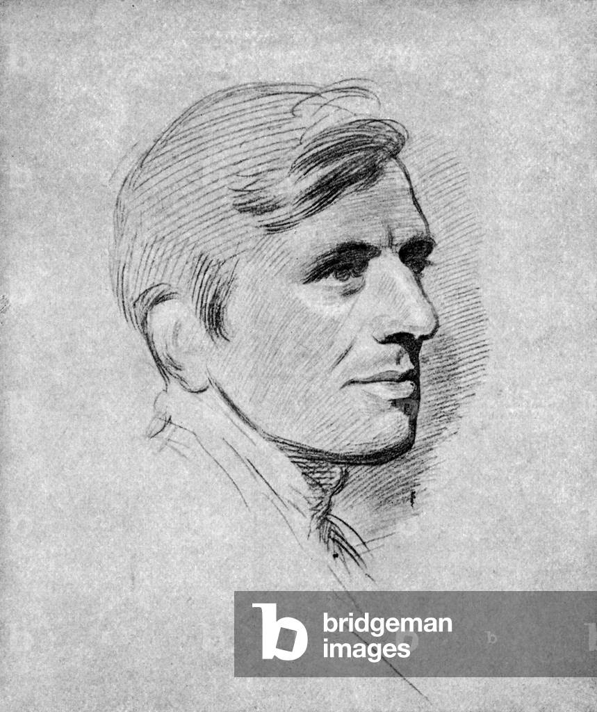 John Henry Newman - par George Richmond, b/w