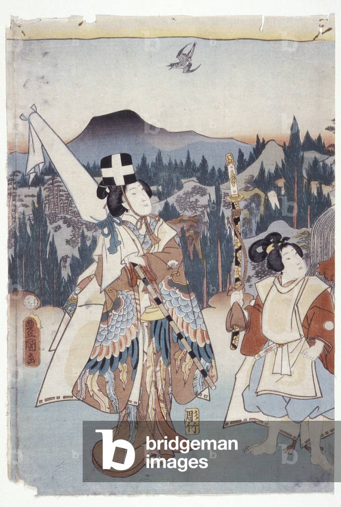 "Ashikaga... Tezome No Murasaki (Farbe Holzschnitt)" von Japanese School