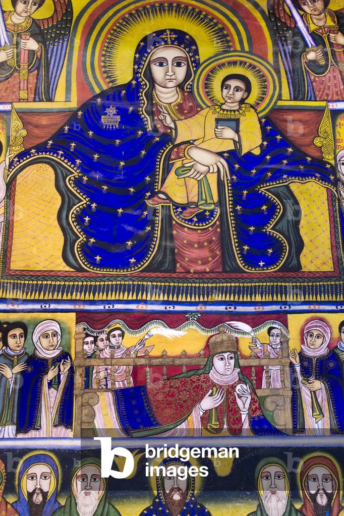 Gemälde, Kirche der Heiligen Maria von Zion, Axum, Äthiopien