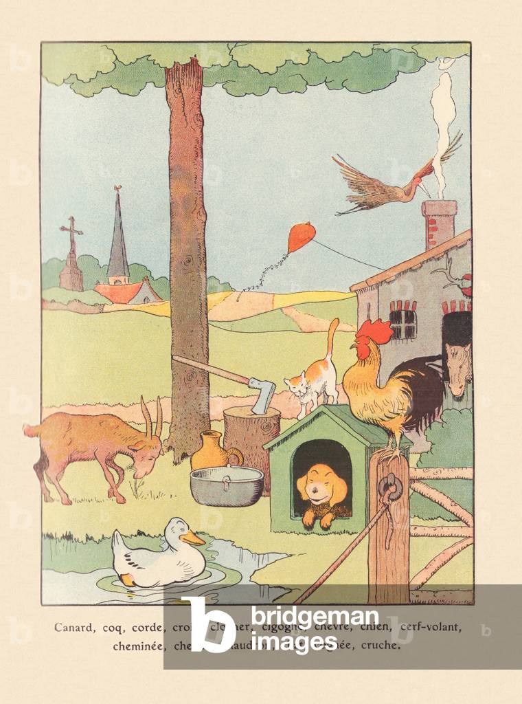 Bild von Gravur "ALPHABET B. RABIER C" 1932 von Benjamin Rabier