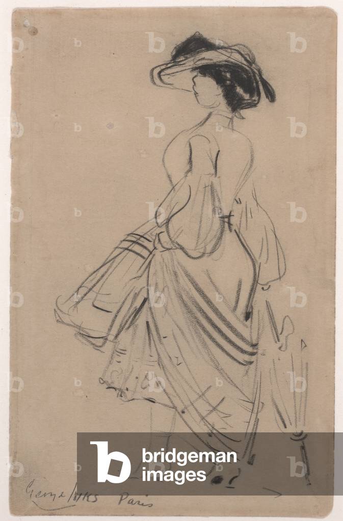 Lady of Fashion (carboncino su carta)