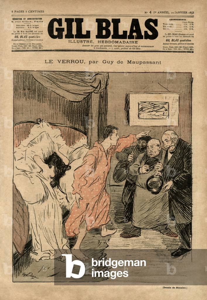 "Das Schloss" von Theophile Alexandre Steinlen, b/w