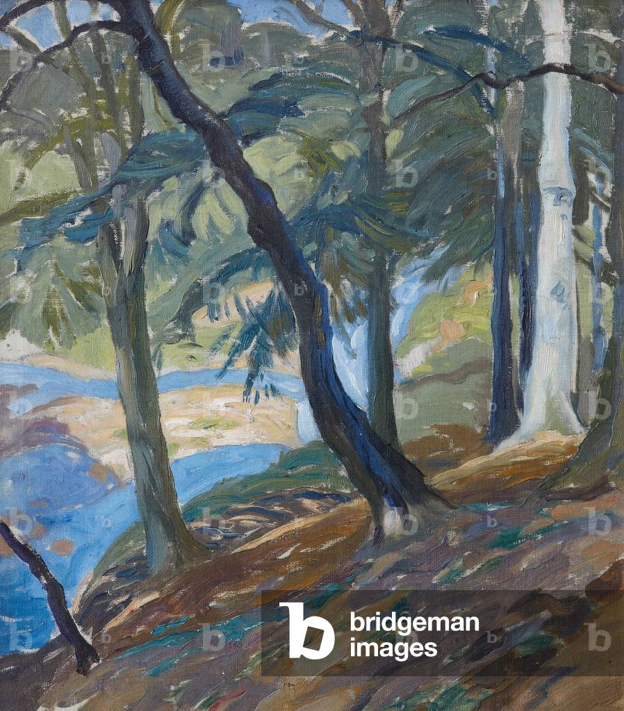 Hügellandschaft, um 1920-73 (Öl auf Leinwand)