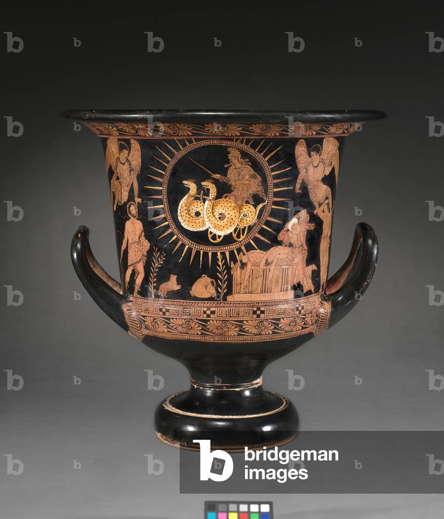 Detail aus einer roten Figur lekythos (Keramik)