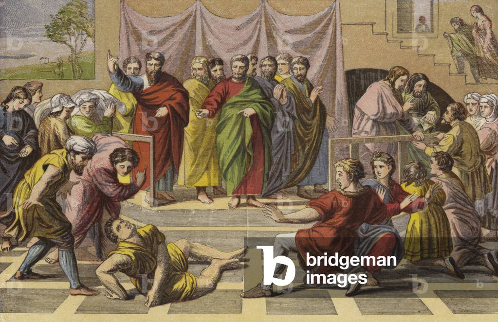 "Der Tod von Ananius (chromolitho)" von English School