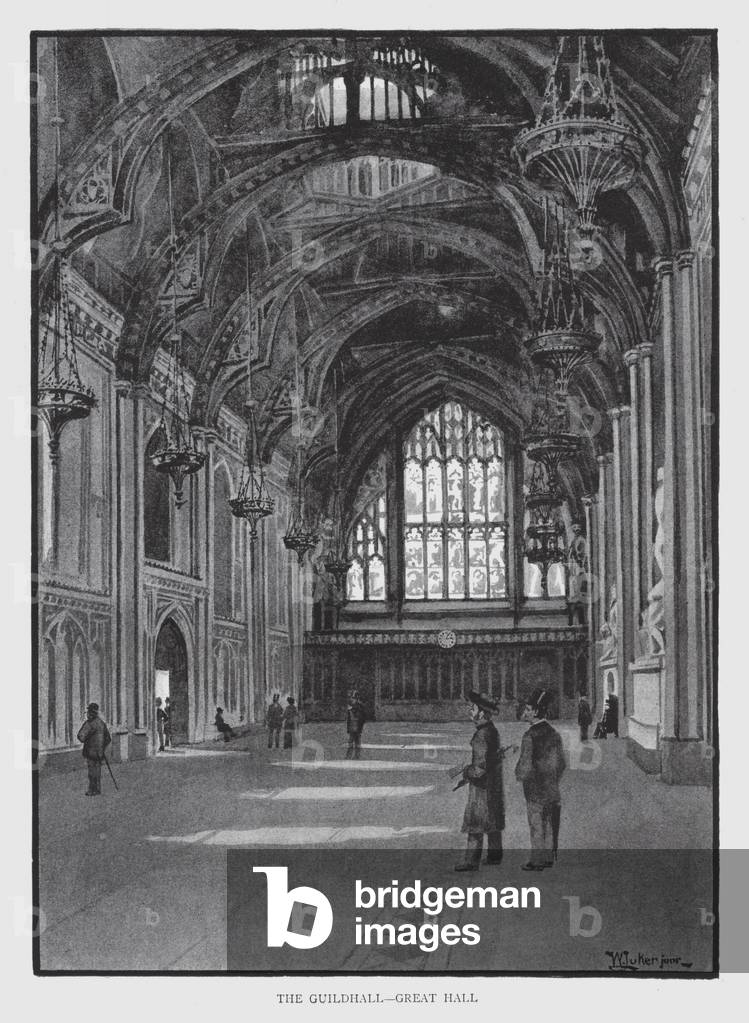 The Guildhall, Great Hall (litho)