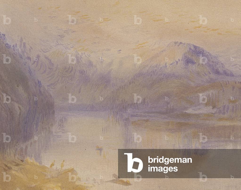 Immagine di Stampa "Un lago (litografia a colori)" di Joseph Mallord William Turner