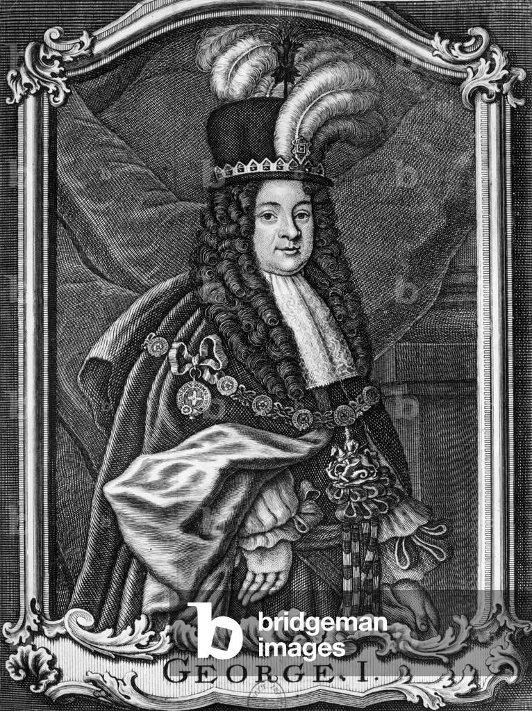 George 1er (1660-1727) king of England in 1714-1727, b/w