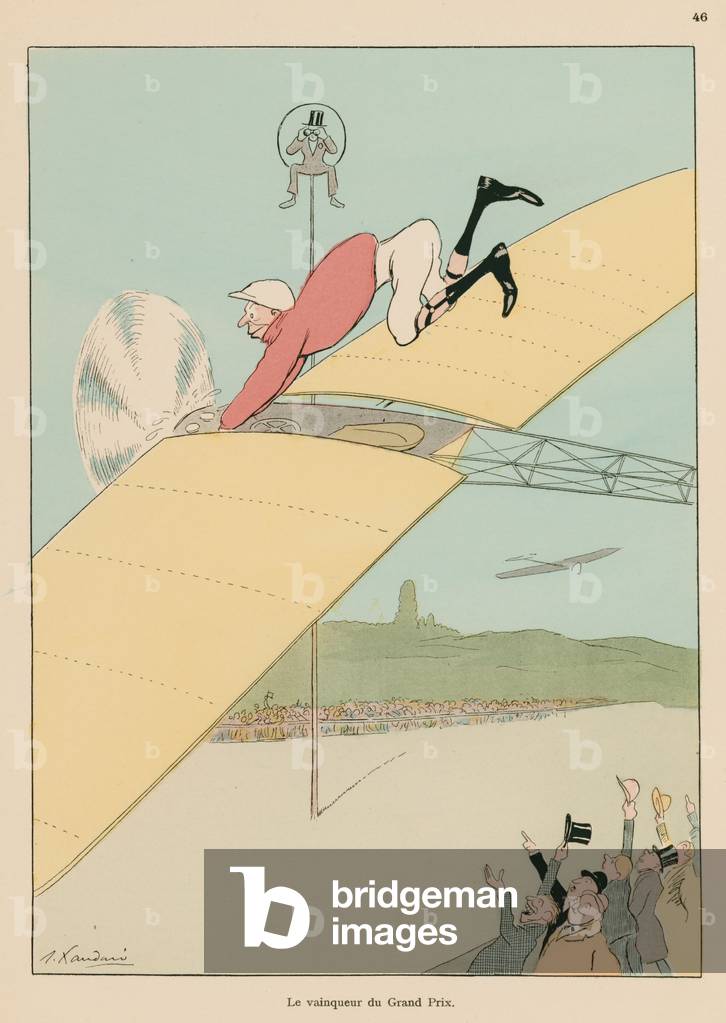 "Il vincitore del Grand Prix (color litho)" 1901 di Joaquin Xaudaru y Echau