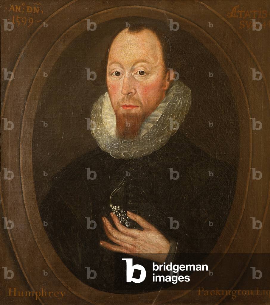 Immagine di Dipinto "Humphrey Pakington (1555 - 1631)" di English School, b/w