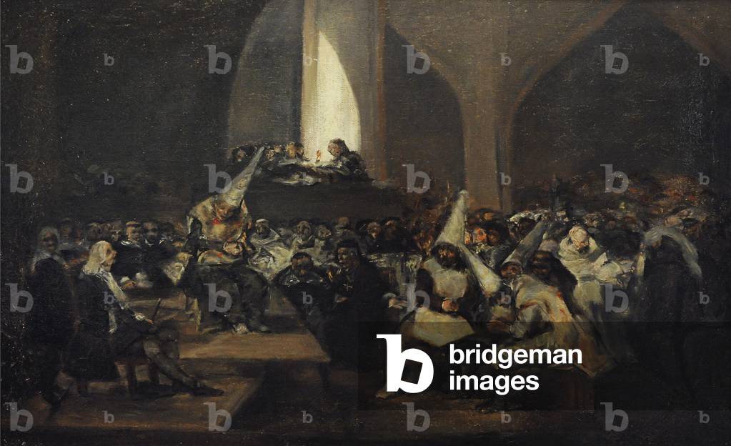Bild von Gemälde "Prozess gegen die Inquisition" von Eugenio Luca y Velasquez