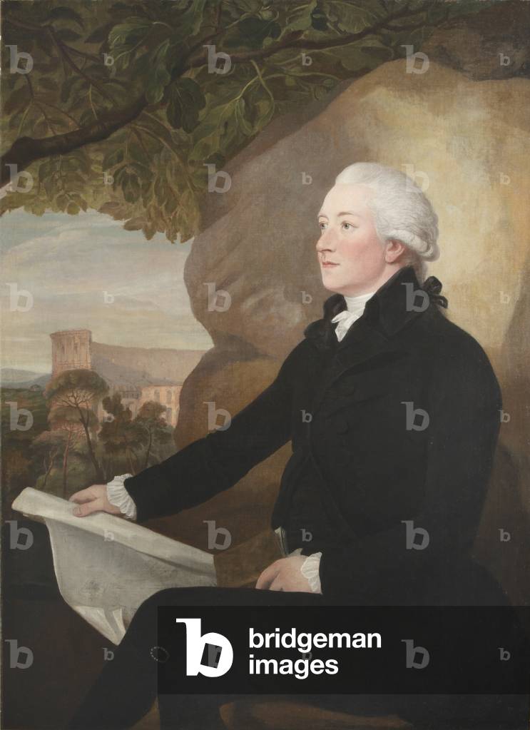 Image of Painting depicting An Unknown Gentleman holding a Plan by Angelica Kauffman