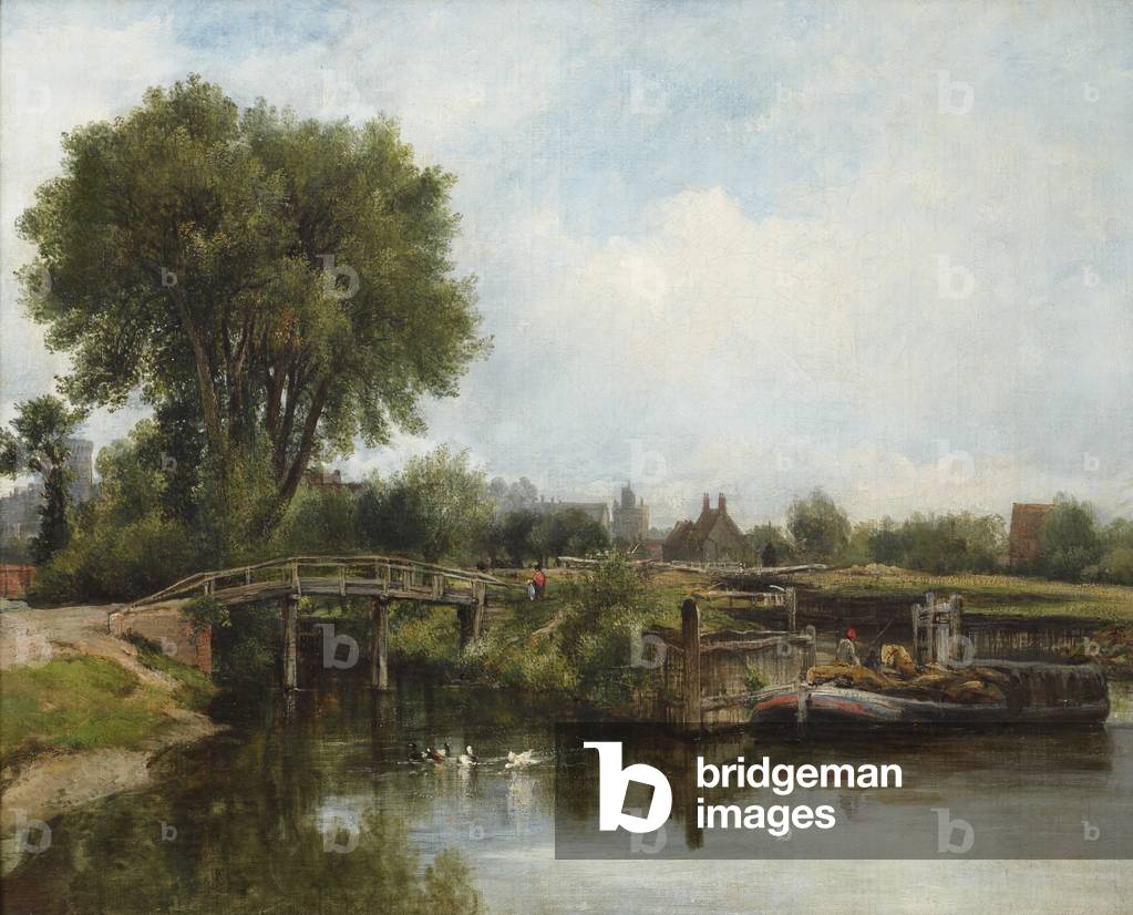 Image of Painting depicting The Old Lock by Frederick Waters Watts