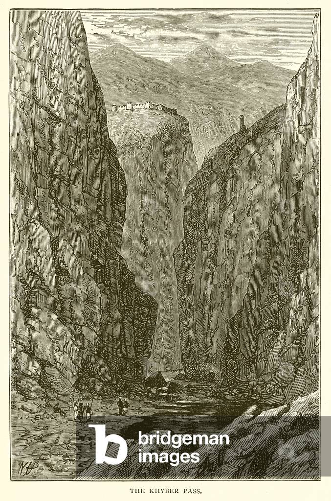 "Il passo di Khyber (incisione)" di English School, b/w
