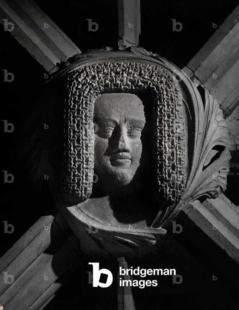 Immagine di Fotografia "Capo tetto decorativo dalla Cattedrale di Canterbury (foto in b/n)" di Edwin Smith