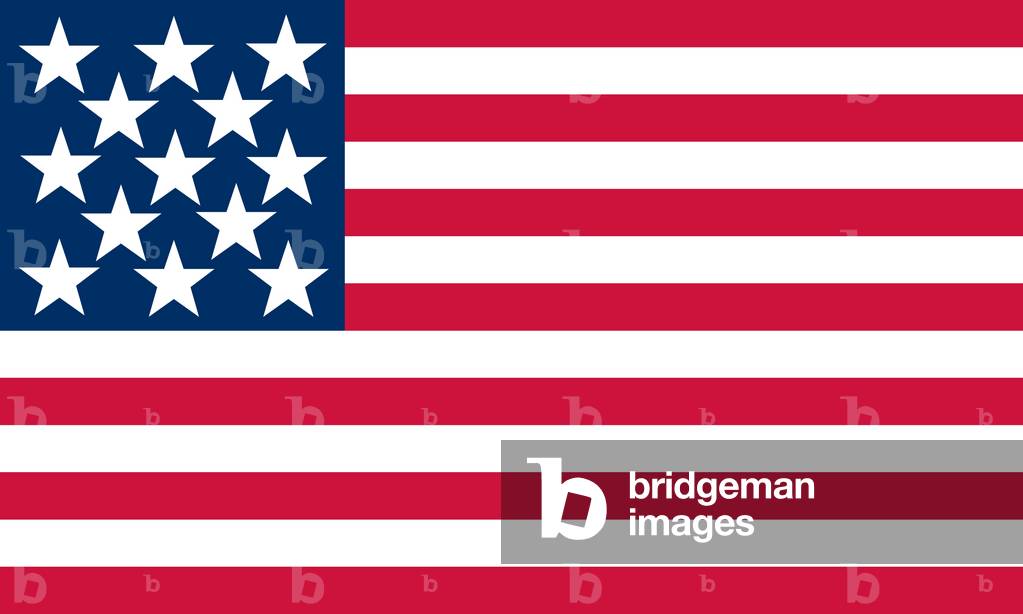 Historische Flagge der Vereinigten Staaten von Amerika. U.S.S. Navy Flag zuerst verwendet 1775. Flown auf eine