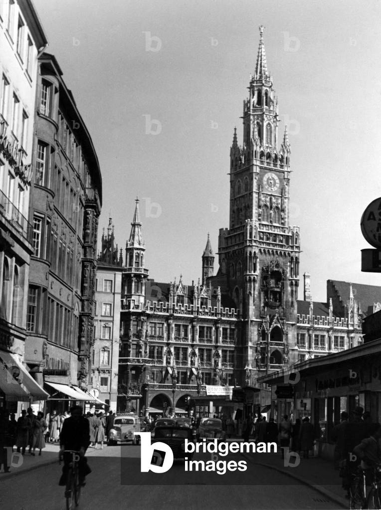 Bild von Fotografie "Neue Rathaus in Munich", b/w