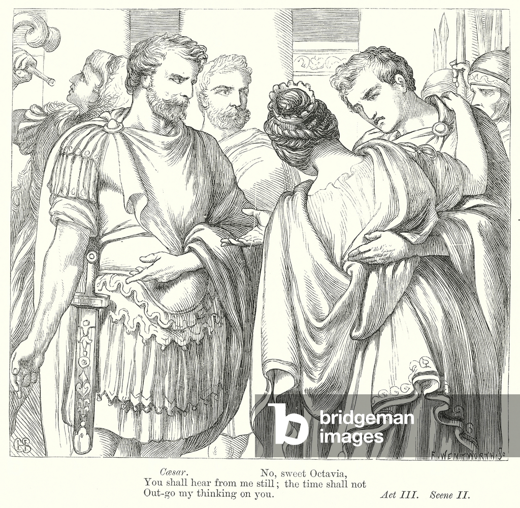 Image of Engraving depicting Antony and Cleopatra (engraving) 1801 by Henry Courtney Selous
