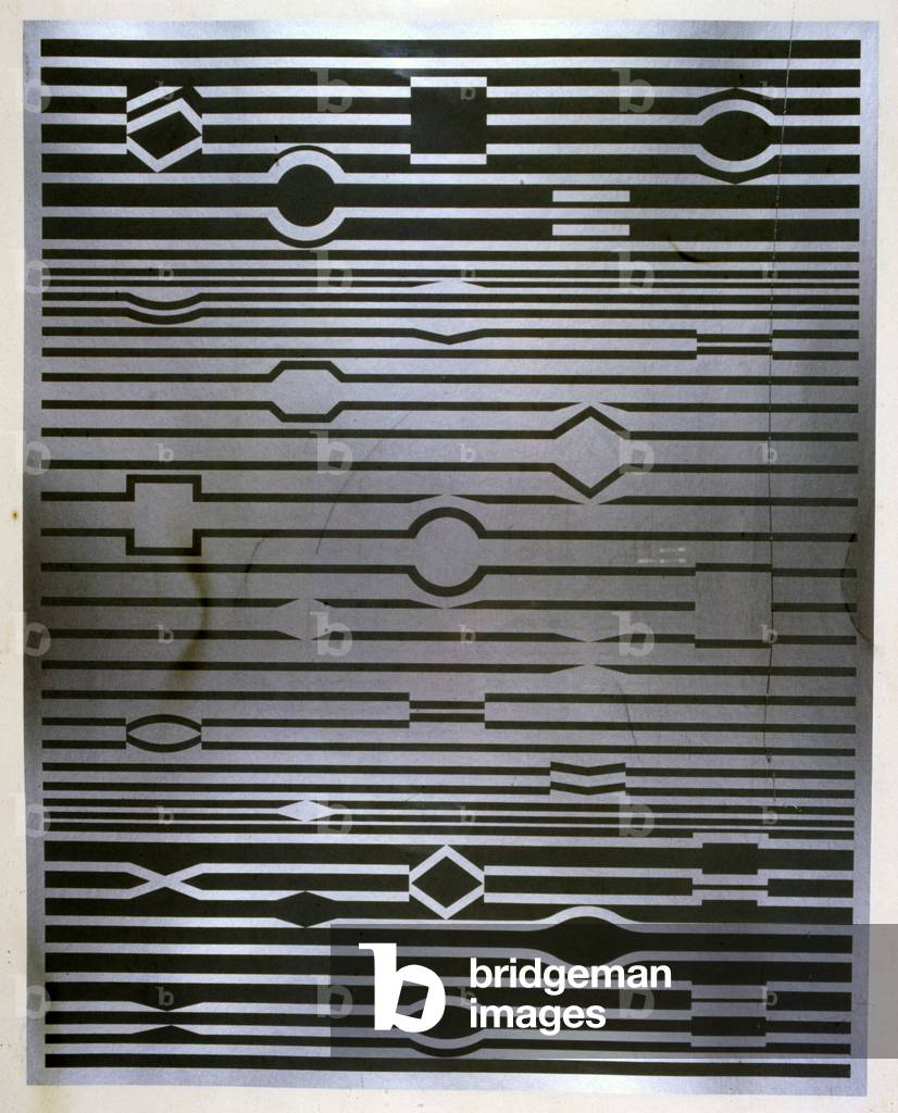 Image of Print depicting Serigraphie homage to Bach 1956 (serigraphy) 1956 by Victor Vasarely