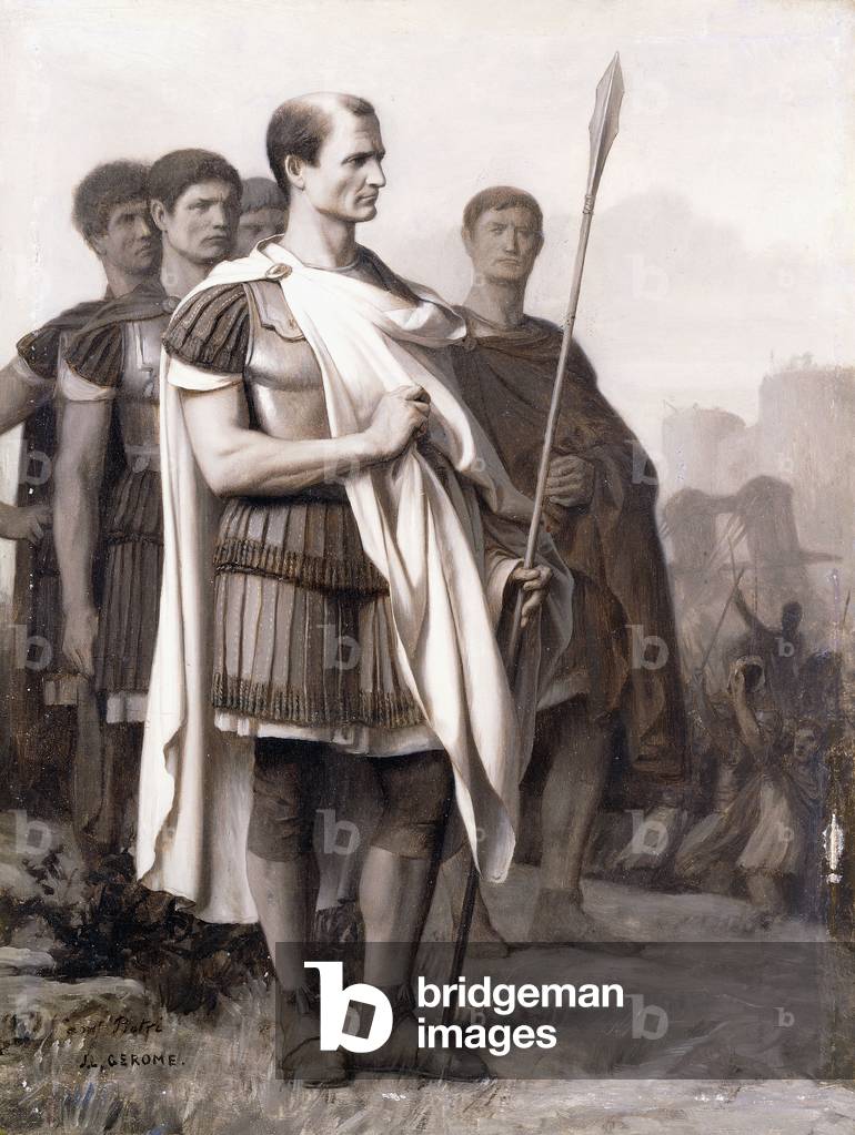 Julius Caesar and his Staff,  (oil on panel)