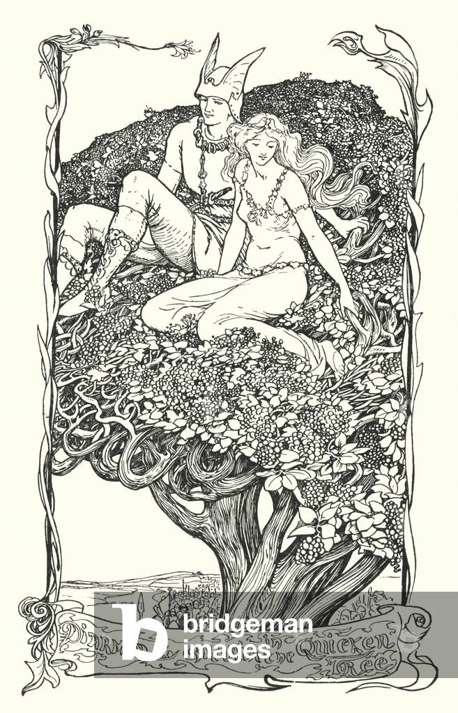 Diarmid e Grania nell'Albero Quicken (lito)