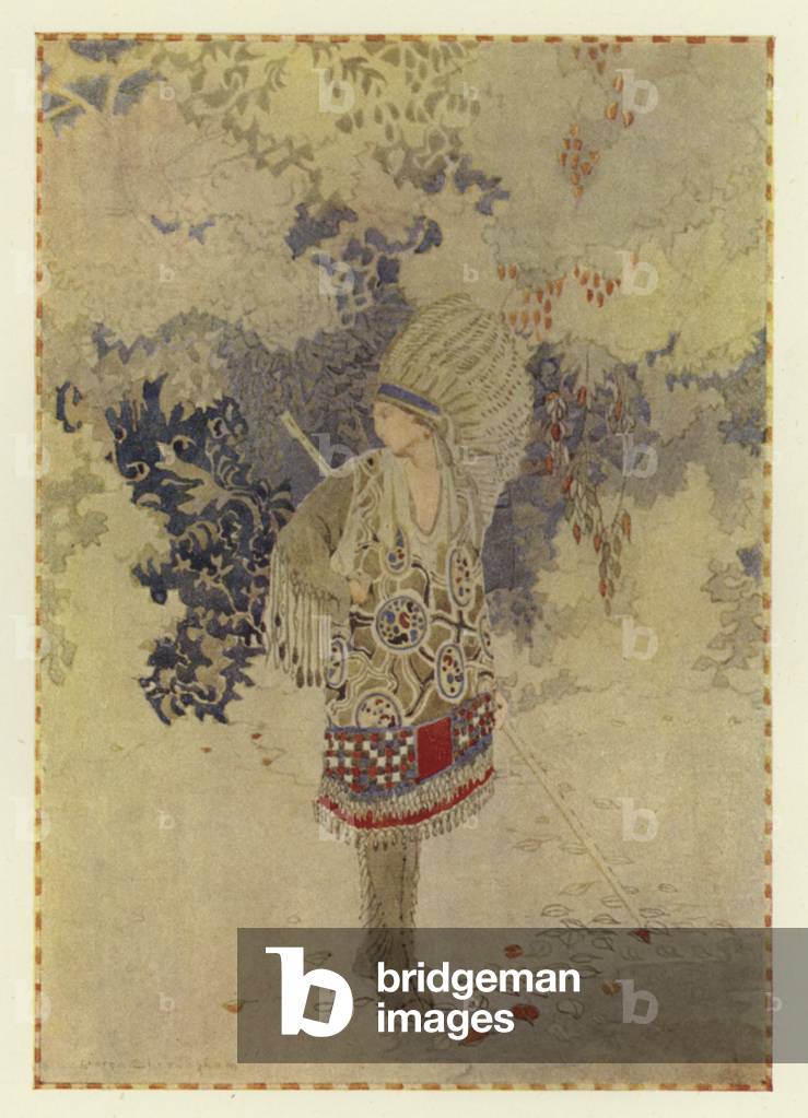 Glooskap ging allein am Meer (Farblitho)