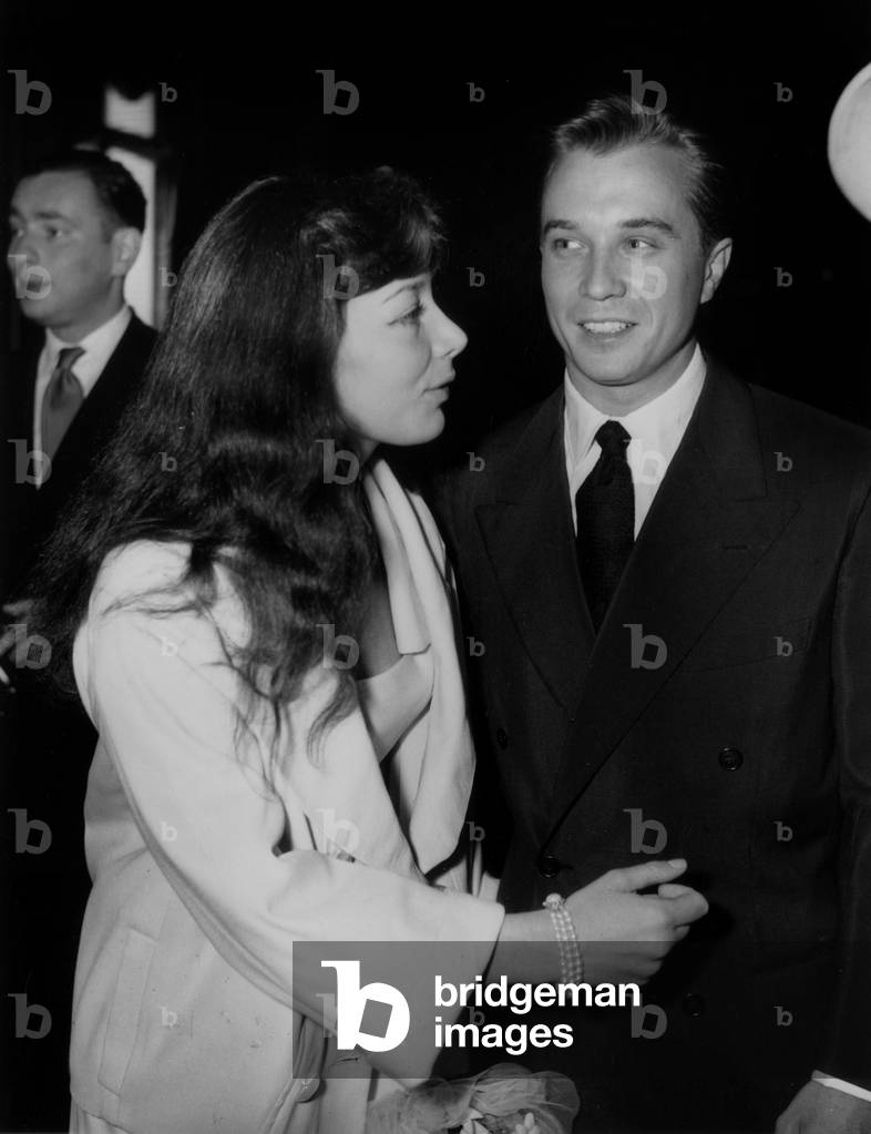 Juliette Greco e Philippe Lemaire Matrimonio, 25 giugno 1953 (foto b/n)