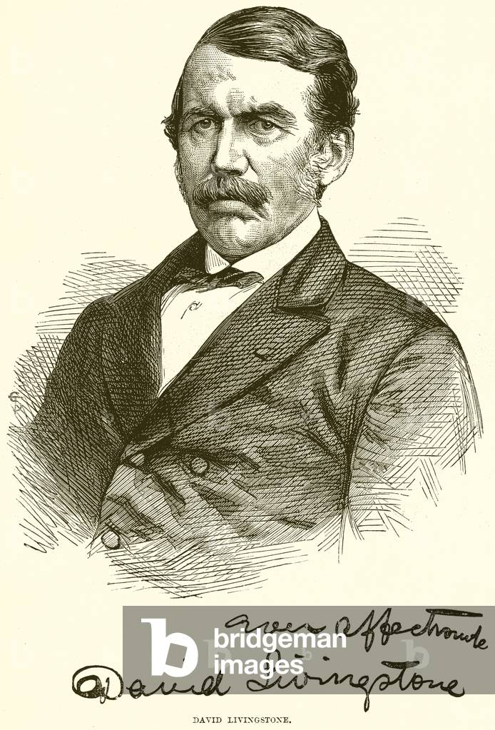 David Livingstone (engraving) by English Artist, b/w