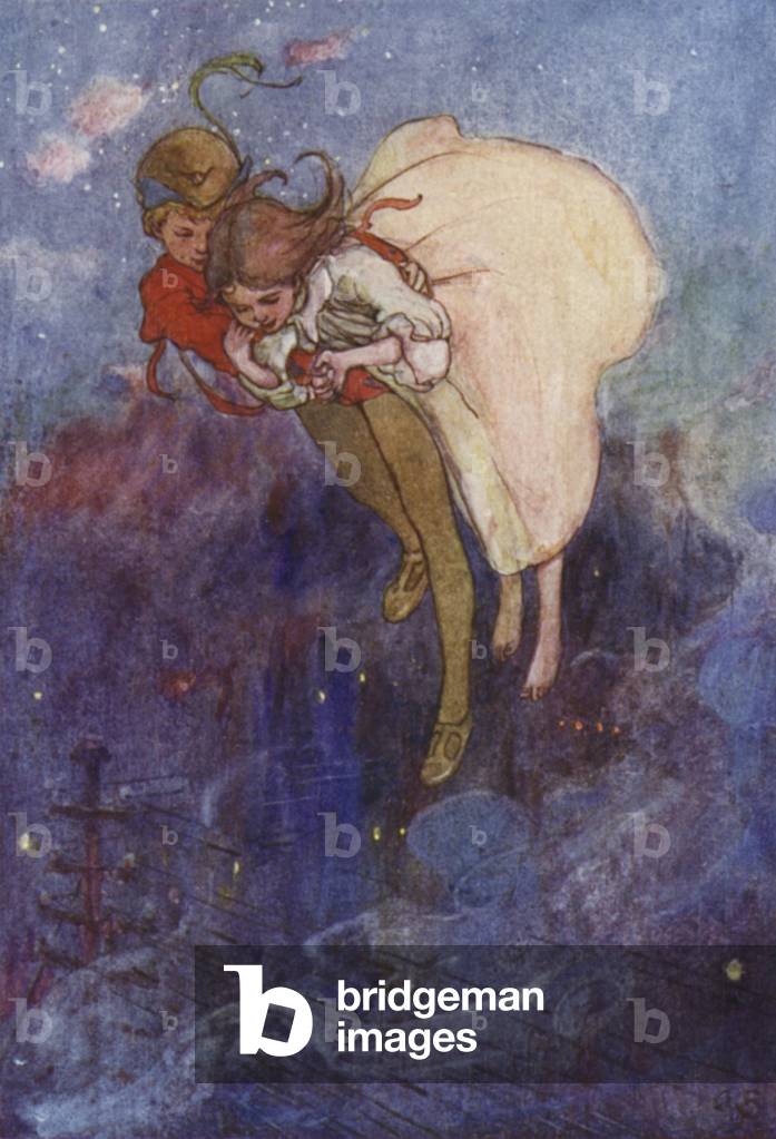 Away they floated (colour litho)